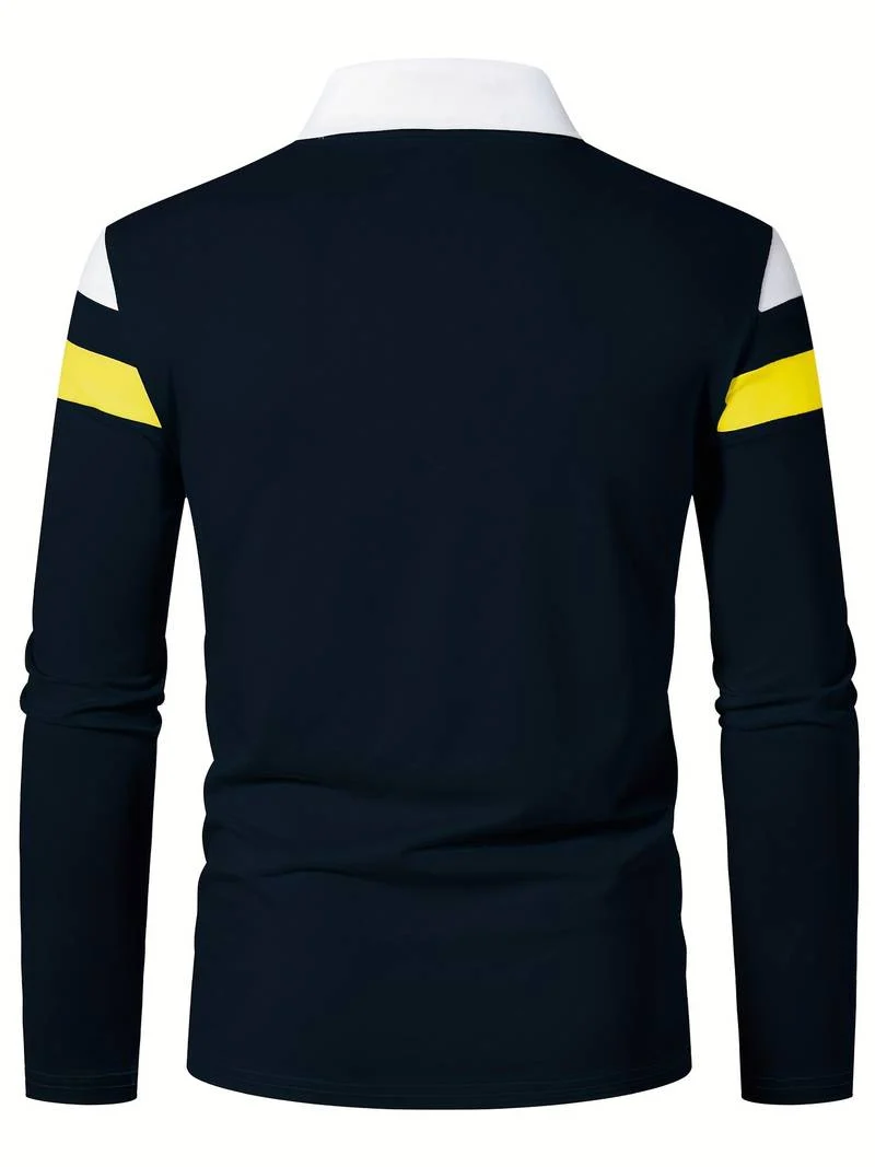 langärmliges poloshirt mit reißverschluss