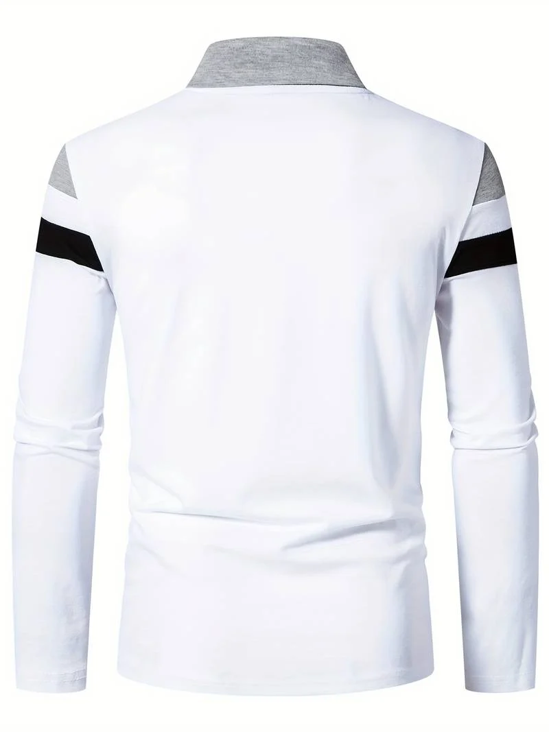 langärmliges poloshirt mit reißverschluss