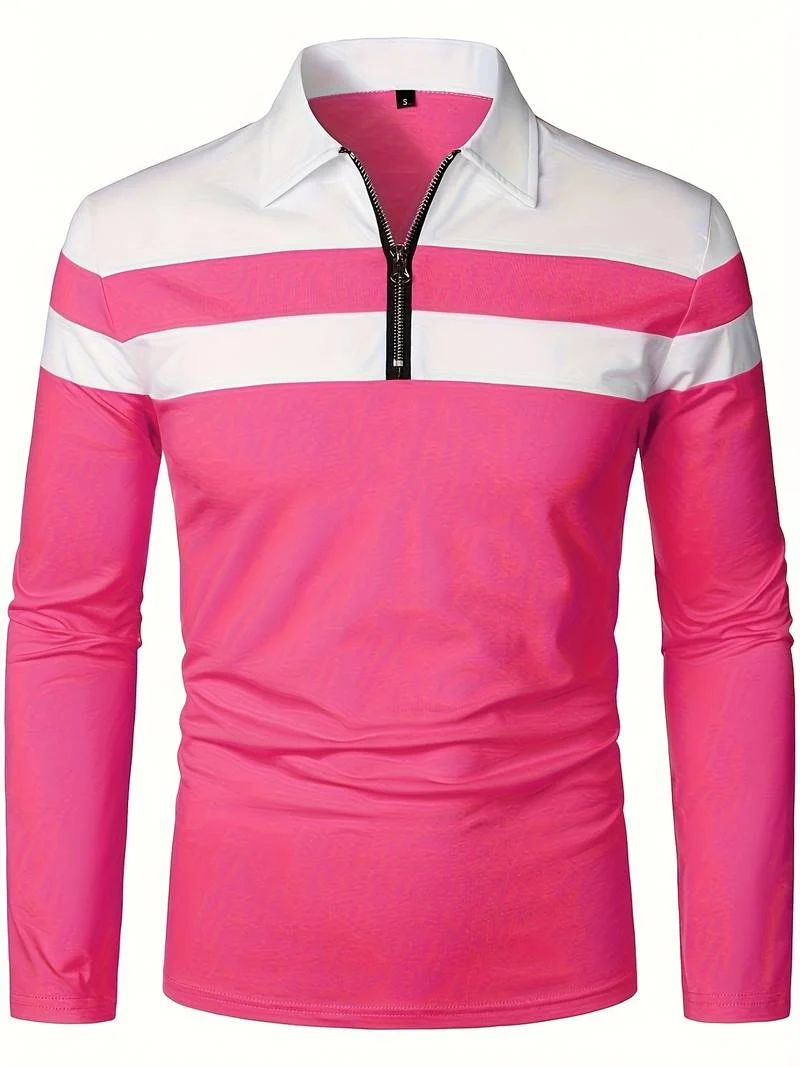 langärmliges poloshirt mit reißverschluss
