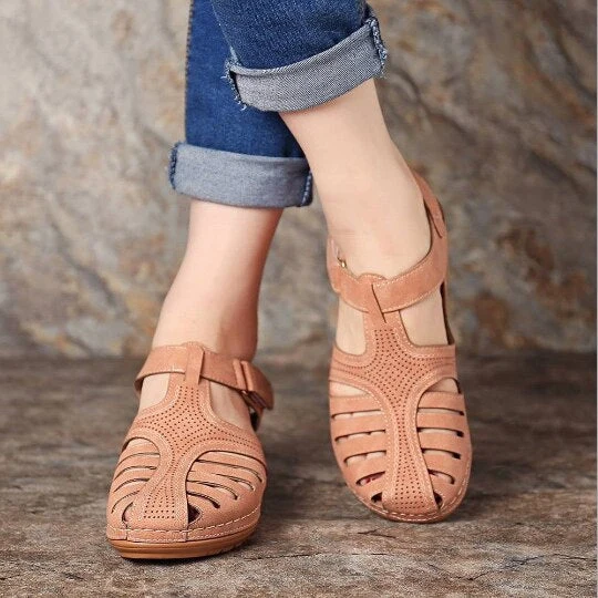 Leder Retro Orthopädische Sandalen