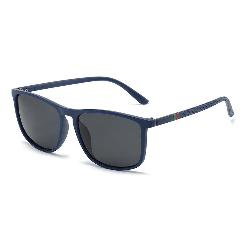 Nord Taschen | UV-Schutz quadratische polarisierte Sonnenbrille mit großem Rahmen