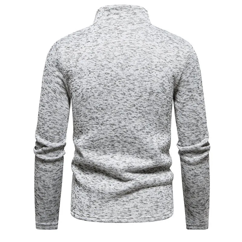 Herren Fleecejacke mit hoher Stehkragen und durchgehendem Reißverschluss