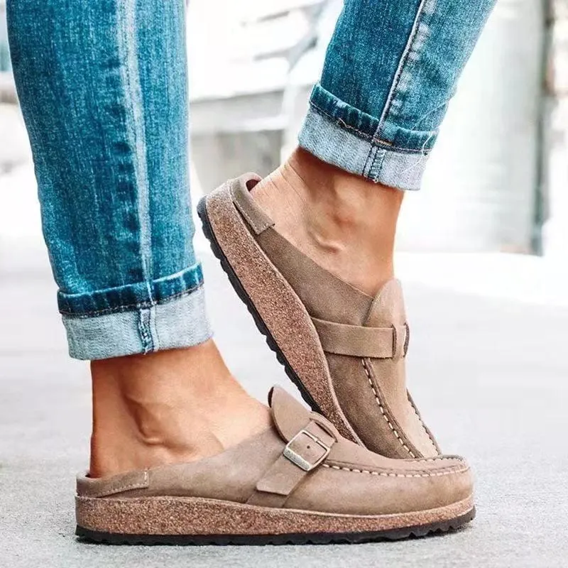 Schuhe Flache Open Back Wildleder Sommer Schuhe für Frauen