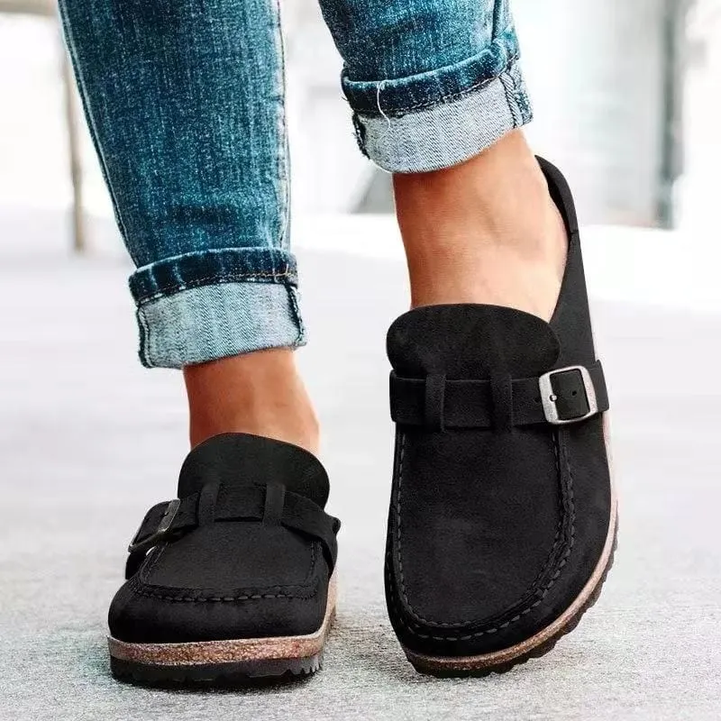 Schuhe Flache Open Back Wildleder Sommer Schuhe für Frauen