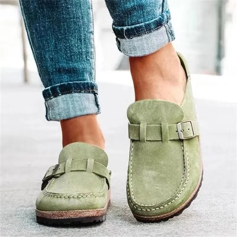 Schuhe Flache Open Back Wildleder Sommer Schuhe für Frauen