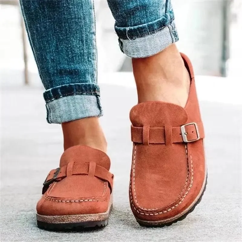 Schuhe Flache Open Back Wildleder Sommer Schuhe für Frauen