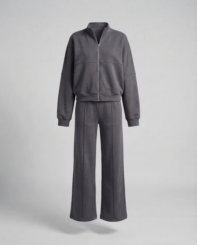 Damen Freizeitanzug Sweat-Palazzohose