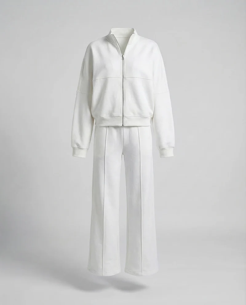 Damen Freizeitanzug Sweat-Palazzohose