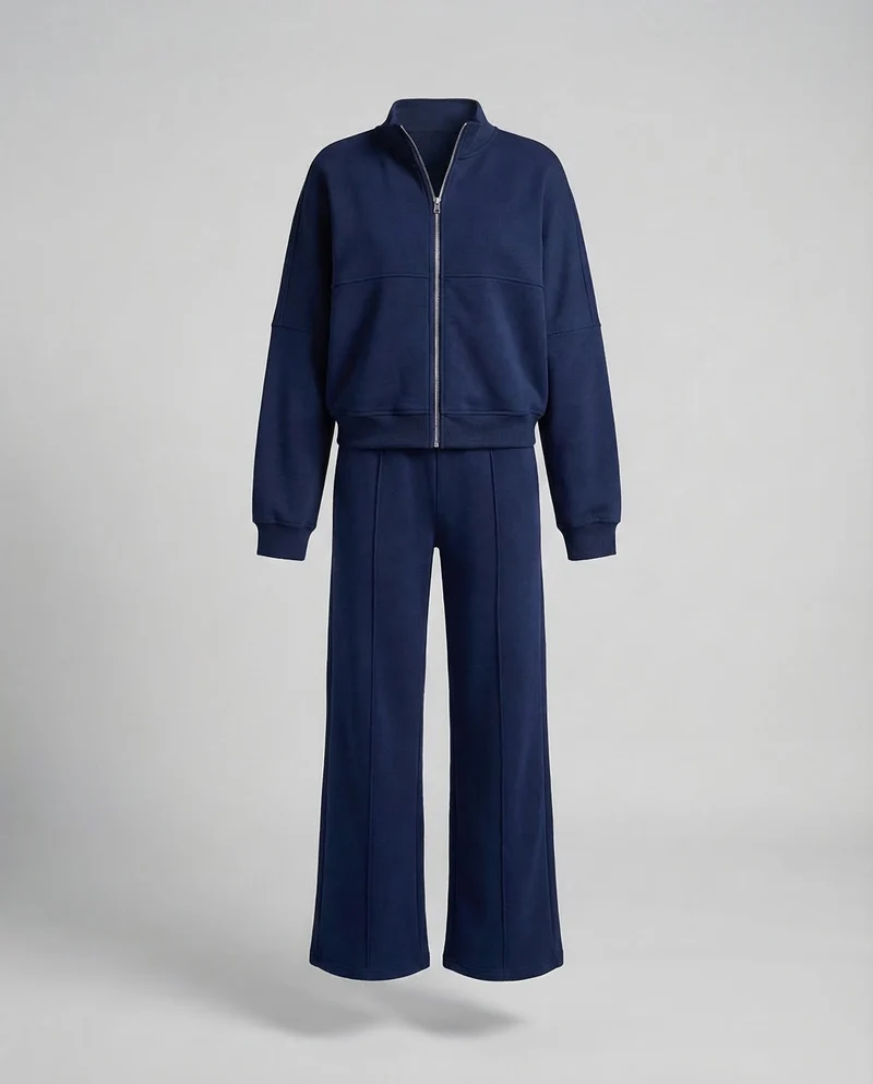 Damen Freizeitanzug Sweat-Palazzohose