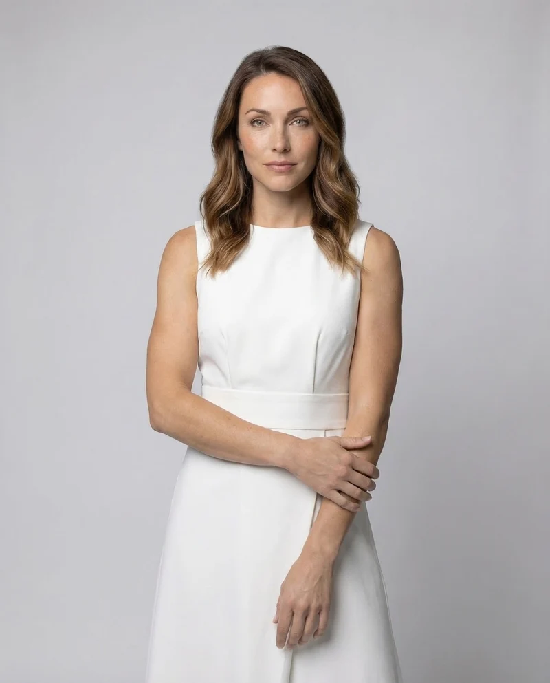 Damen Midikleid Asymmetrische Drapierung