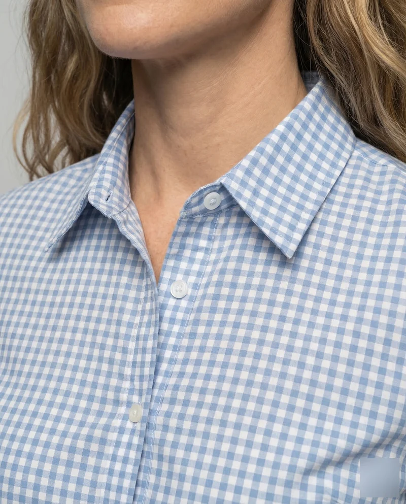 Damen Kurzarmhemd Vichy