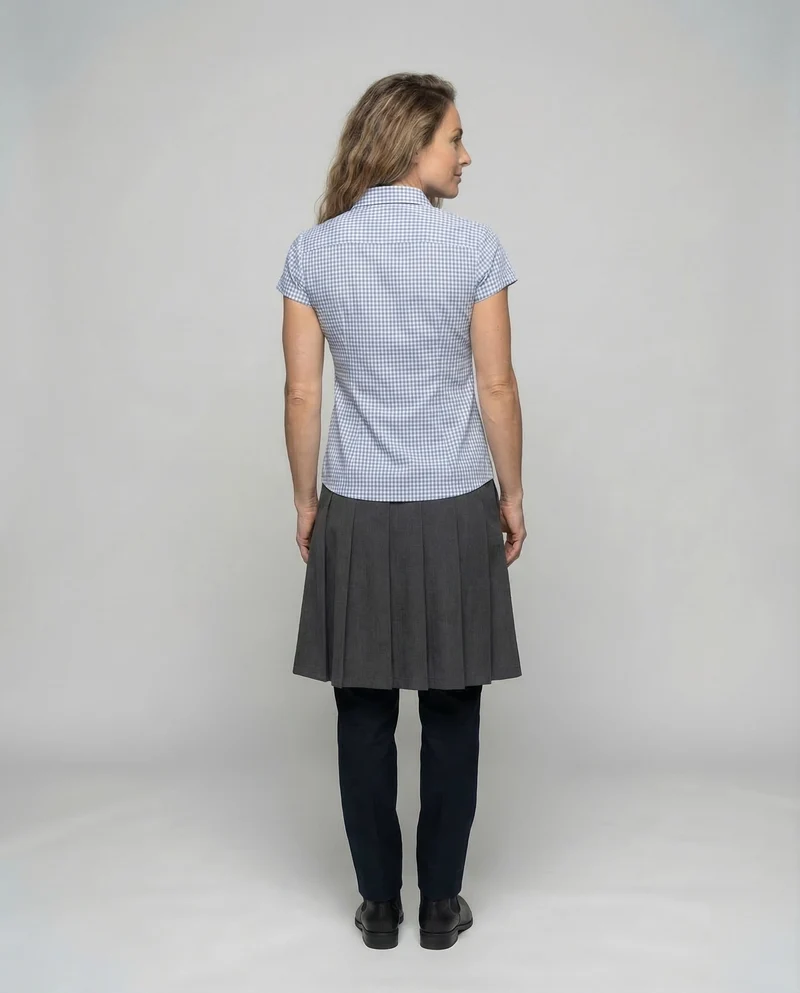 Damen Kurzarmhemd Vichy