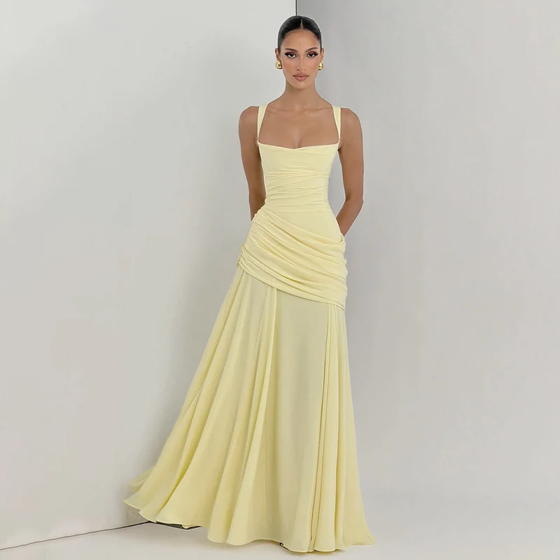 Damen Elegantes Abendkleid mit Off-Shoulder-Design und Fließendem Cape