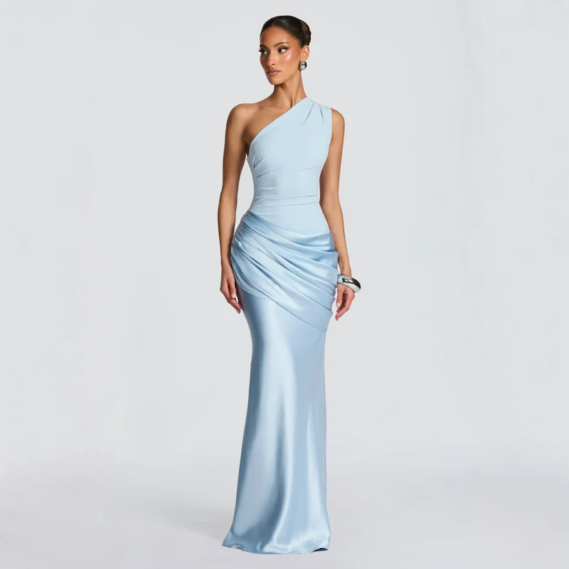 Damen Elegantes Abendkleid mit Off-Shoulder-Design und Fließendem Cape