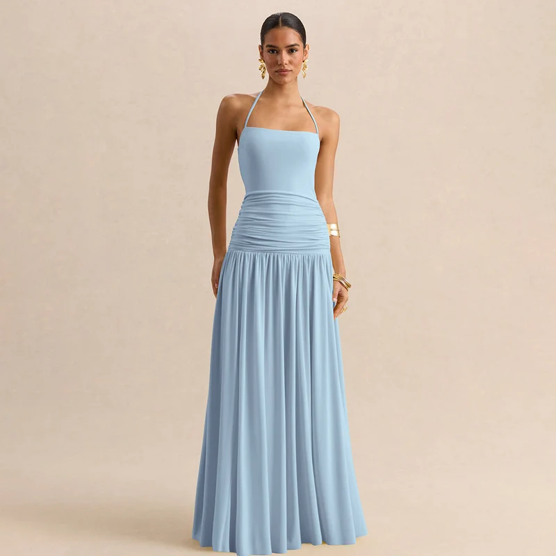 Damen Elegantes Abendkleid mit Off-Shoulder-Design und Fließendem Cape