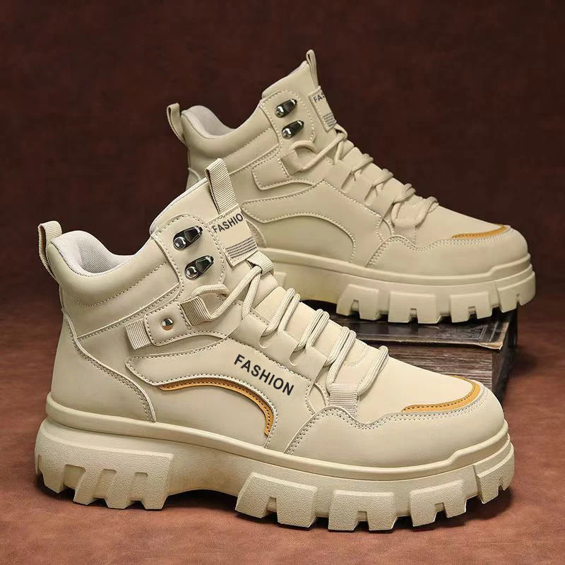 Damen Trendige und robuste High-Top Sneakers mit verstärkter Sohle