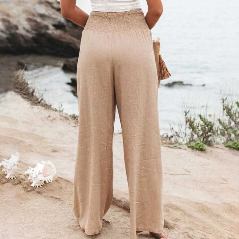 Nord Taschen | Lässige Weite Leinenhose für Frauen