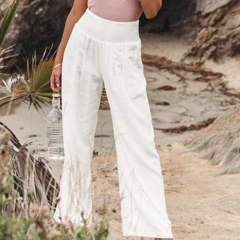 Nord Taschen | Lässige Weite Leinenhose für Frauen