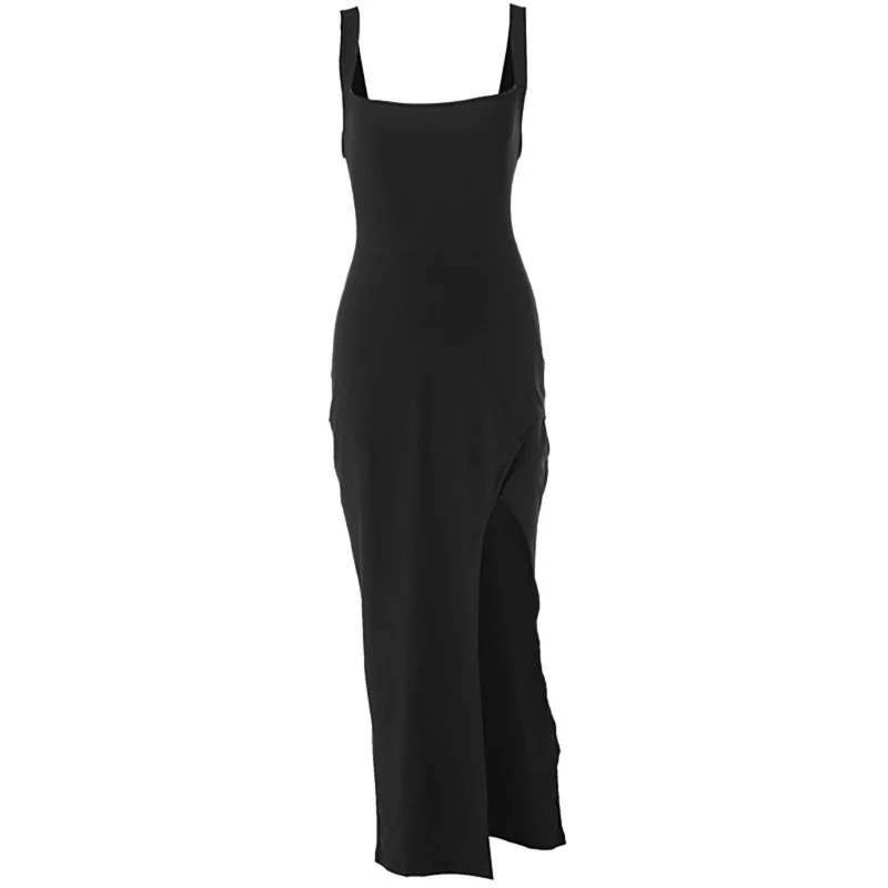 Kleid mit geteilten Neckholder-Hosenträgern