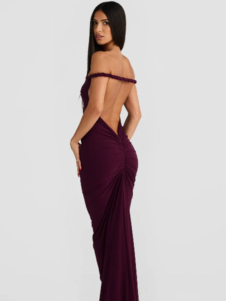 Damen figurbetontes Abendkleid mit elegantem Halterdesign und schwingendem Saum Nord Taschen