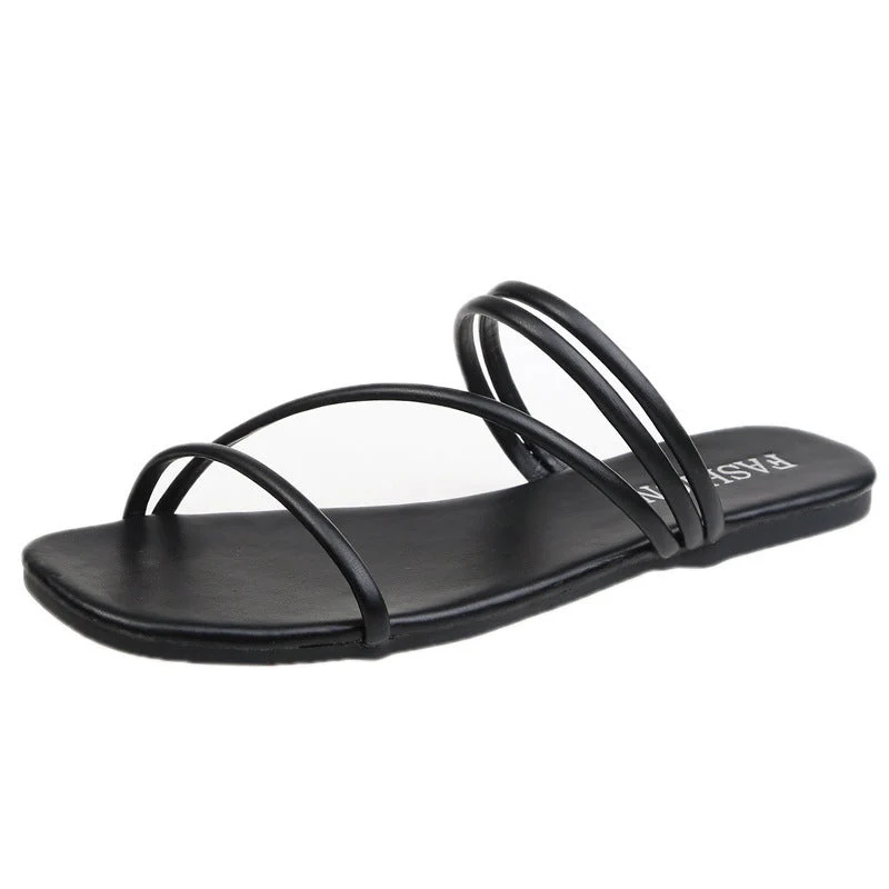 Damen trendige Minimalistische Riemchensandalen