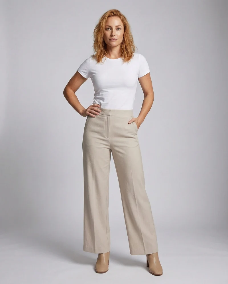 Damen Minimalistische Anzughose Schlitzdetail