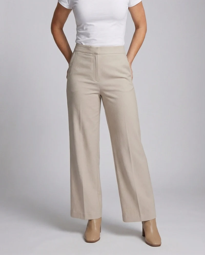 Damen Minimalistische Anzughose Schlitzdetail