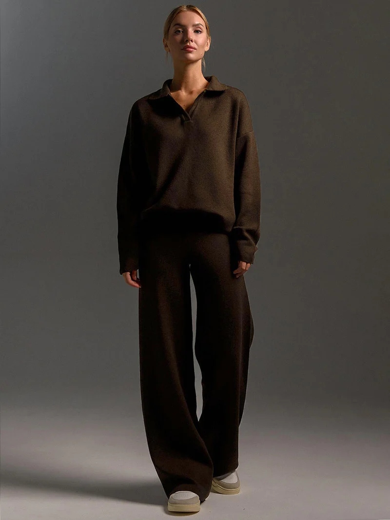 Damen-Loungewear-Set - Oversized Sweatshirt und lockere Hose
