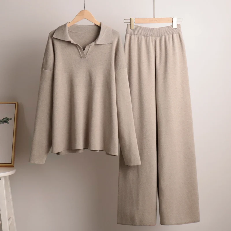 Damen-Loungewear-Set - Oversized Sweatshirt und lockere Hose