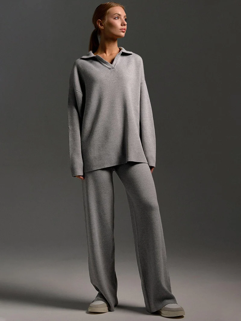 Damen-Loungewear-Set - Oversized Sweatshirt und lockere Hose