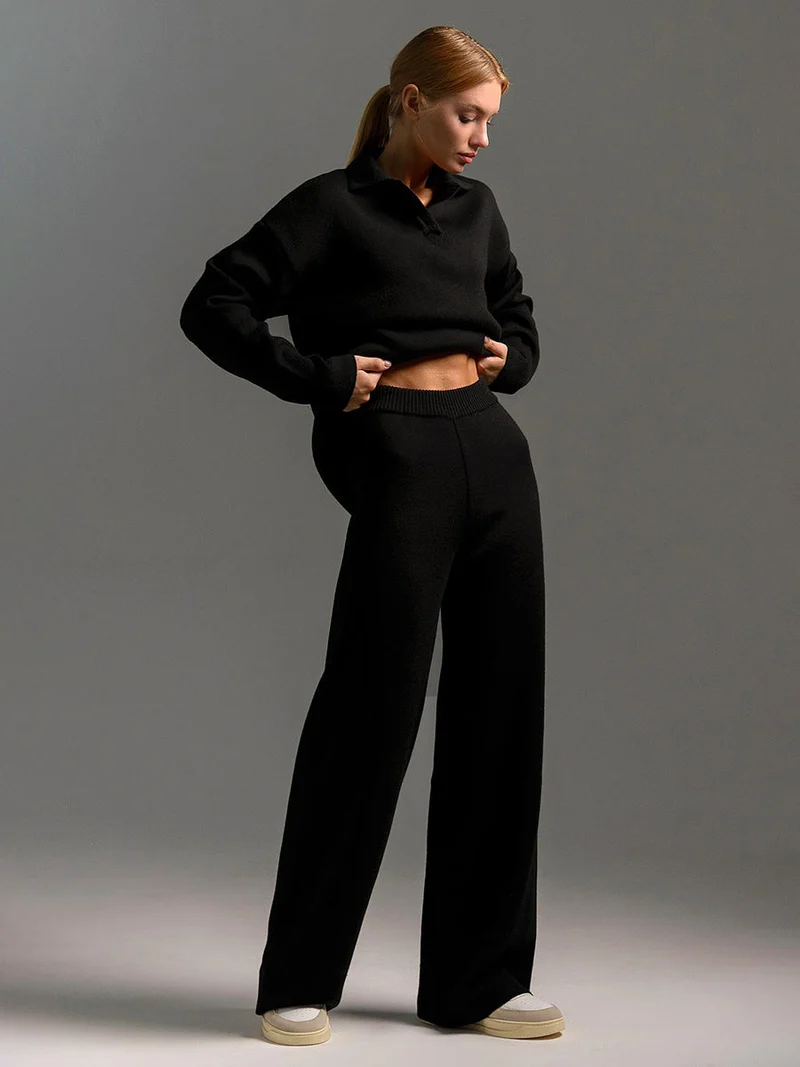 Damen-Loungewear-Set - Oversized Sweatshirt und lockere Hose