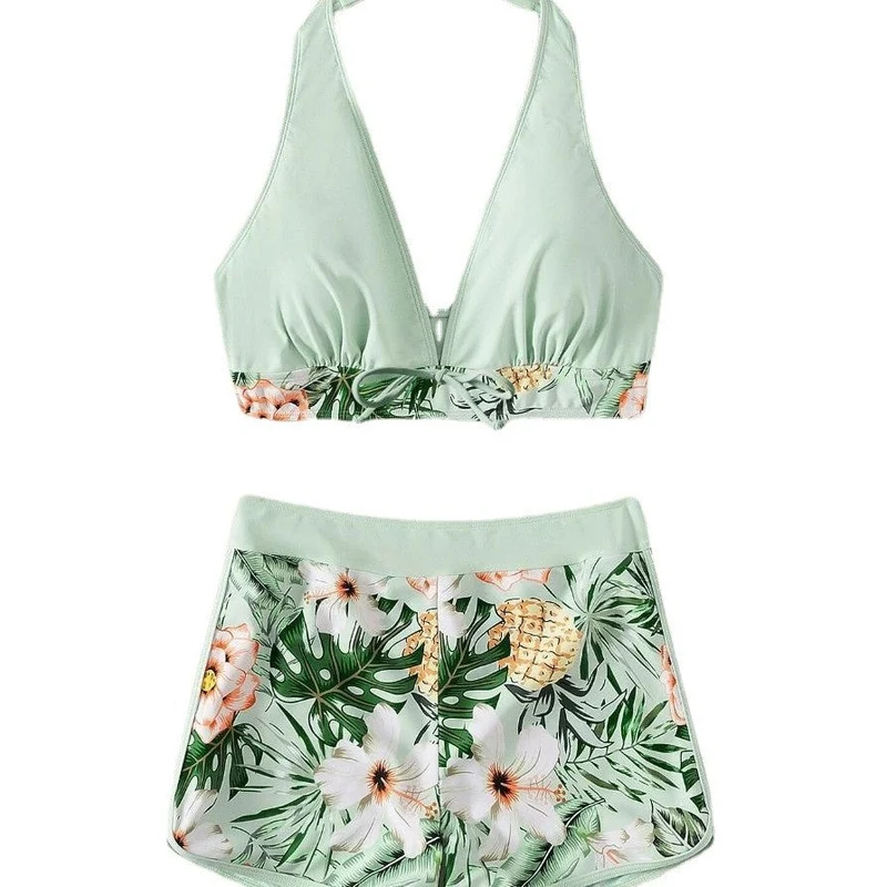 Damen Sportliches Bikiniset mit floralem Design
