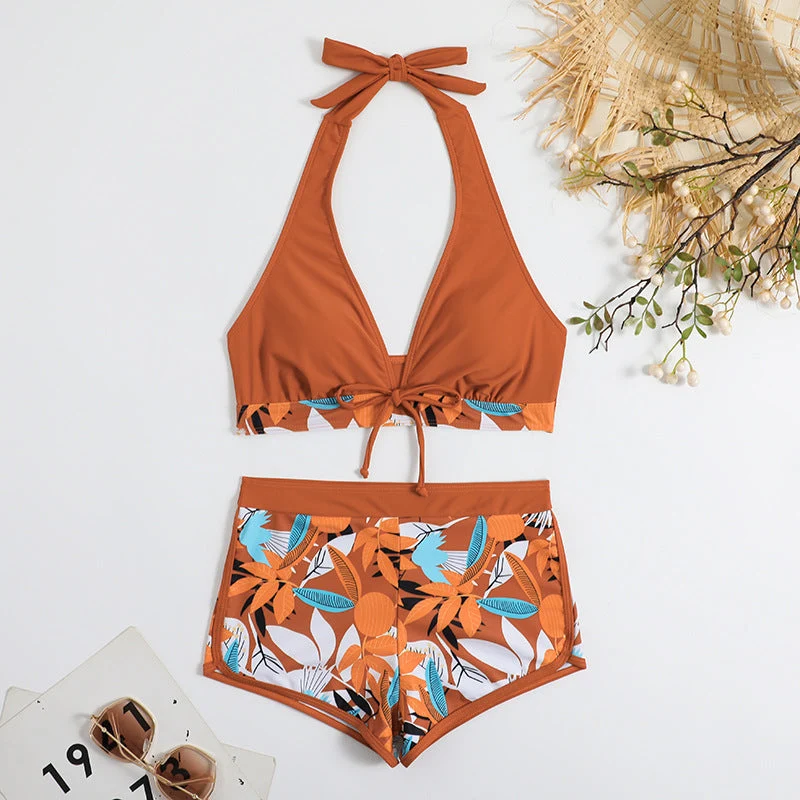 Damen Sportliches Bikiniset mit floralem Design