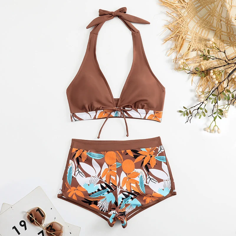 Damen Sportliches Bikiniset mit floralem Design