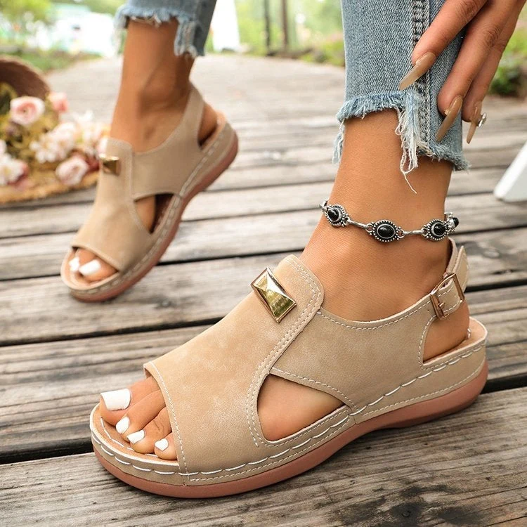 Damen Komfortable Sandalen mit verstellbarem Riemendesign Nord Taschen