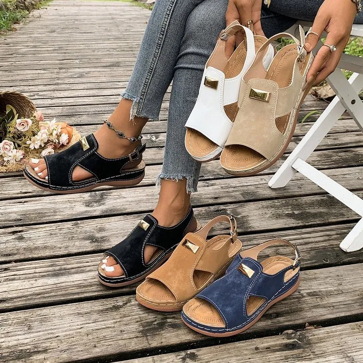 Damen Komfortable Sandalen mit verstellbarem Riemendesign Nord Taschen