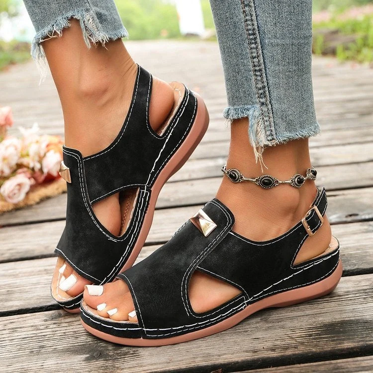 Damen Komfortable Sandalen mit verstellbarem Riemendesign Nord Taschen
