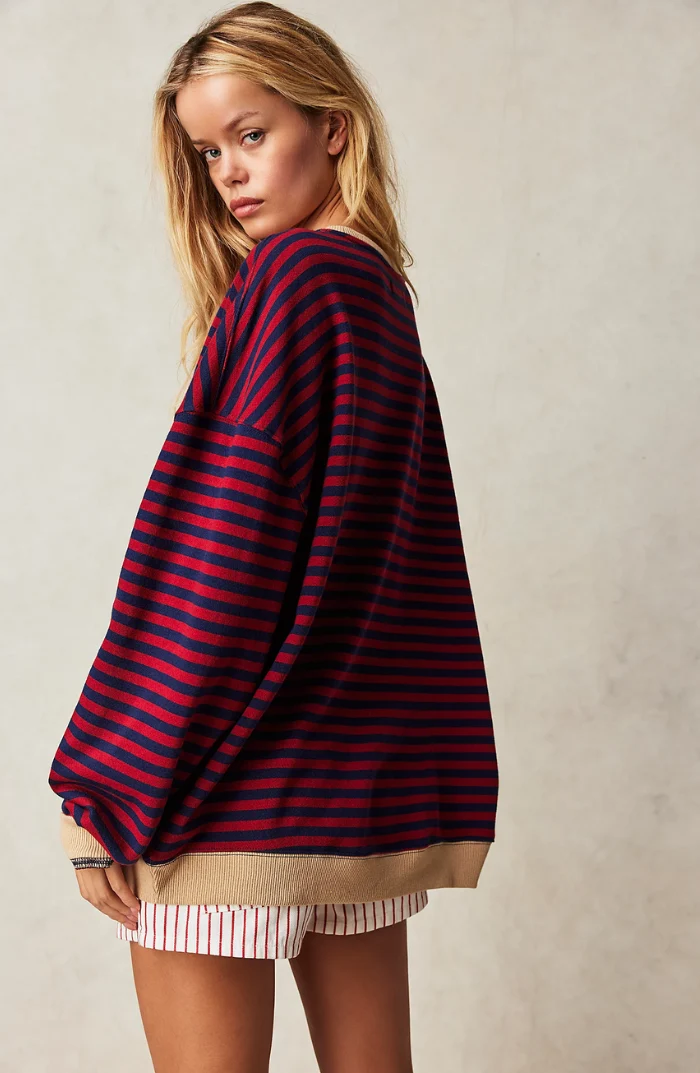 Gestreifter Strickpullover