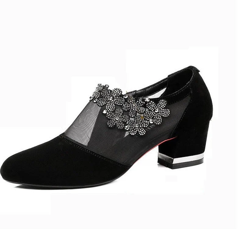 Damen Stiletto Pumps mit transparenten Einsätzen und eleganter Applikation