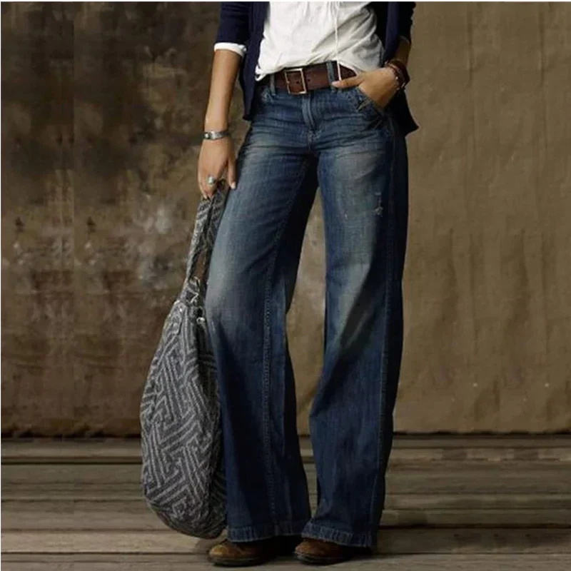 Vintage Weite Hosen Schicke Jeans