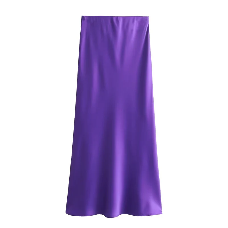 Damen langer Satinrock