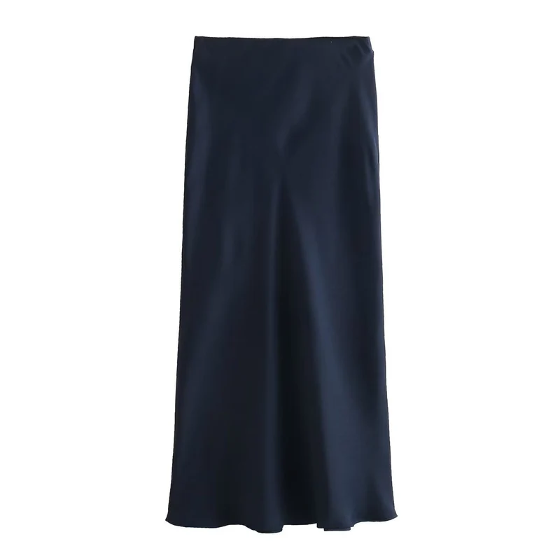 Damen langer Satinrock