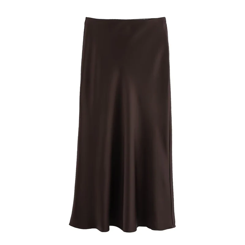 Damen langer Satinrock