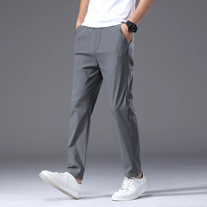 Herren modische und bequeme Chino-Hose mit elastischem Bund