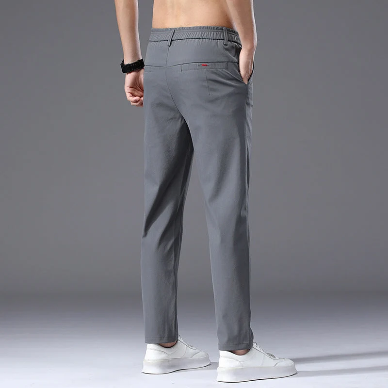 Herren modische und bequeme Chino-Hose mit elastischem Bund