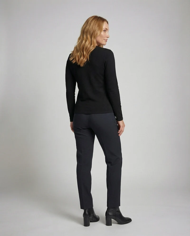 Damen Schmale V-Ausschnitt Feinstrick Cardigan