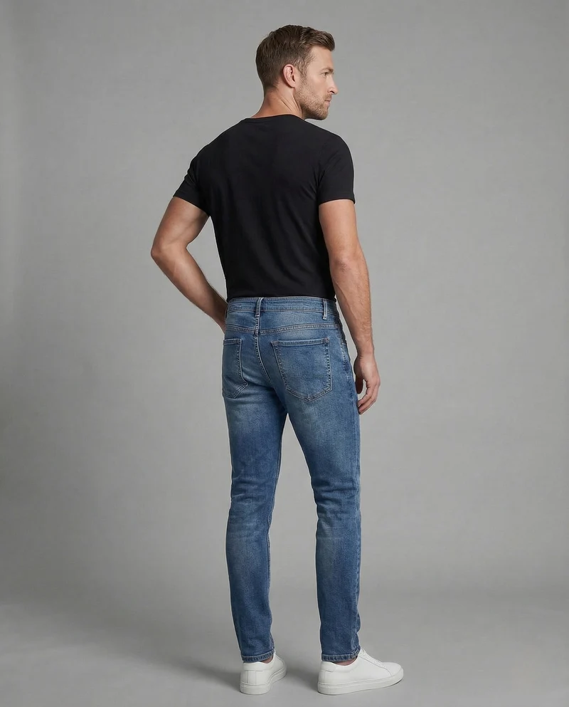 Herren Jeans Gerade Elastisch