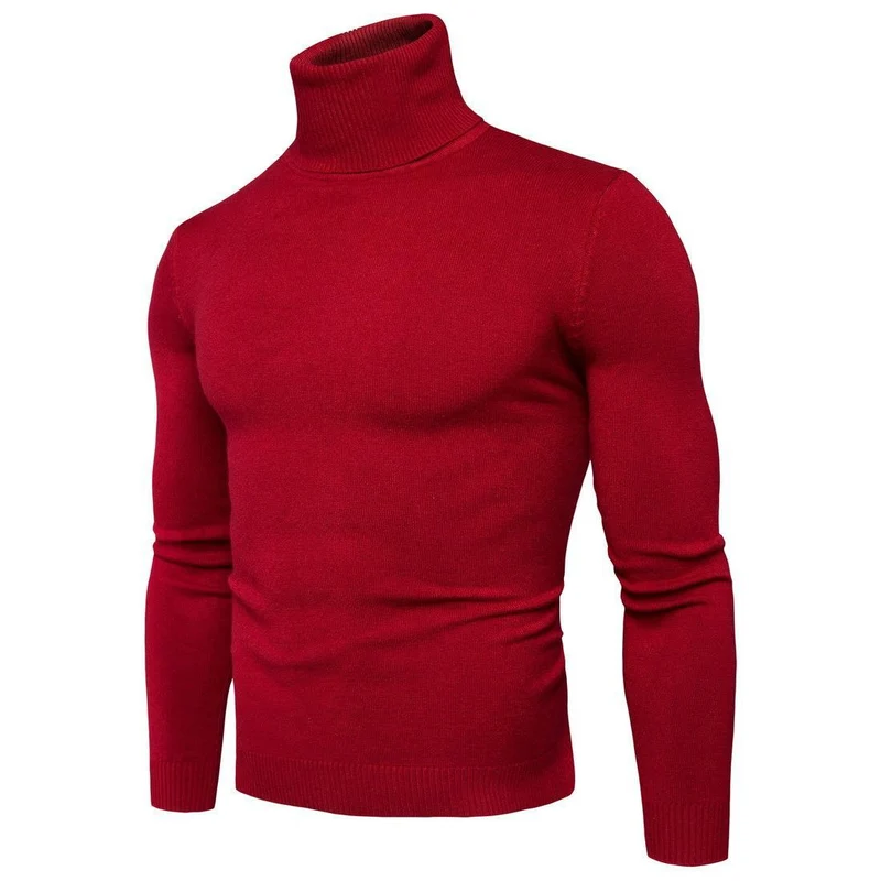 Herren Rollkragenpullover aus weichem Merinowolle