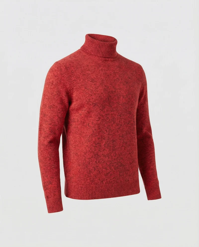 Herren Rollkragenpullover aus weichem Merinowolle