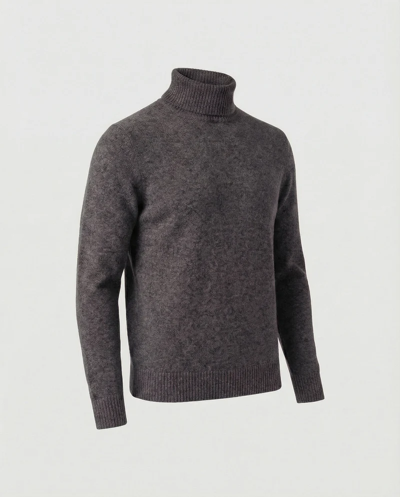 Herren Rollkragenpullover aus weichem Merinowolle